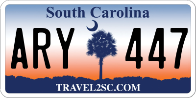 SC license plate ARY447