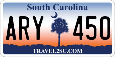 SC license plate ARY450