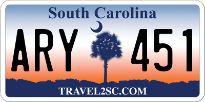 SC license plate ARY451
