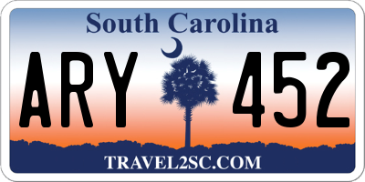 SC license plate ARY452