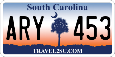 SC license plate ARY453