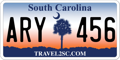 SC license plate ARY456