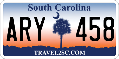SC license plate ARY458