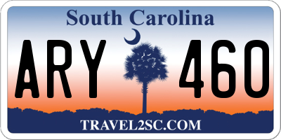 SC license plate ARY460