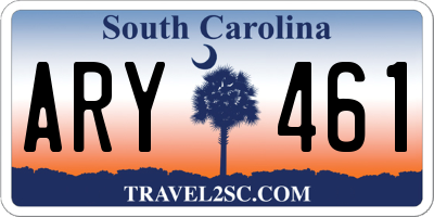 SC license plate ARY461