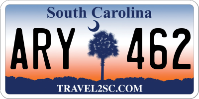 SC license plate ARY462