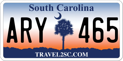 SC license plate ARY465