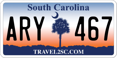 SC license plate ARY467