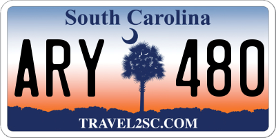 SC license plate ARY480