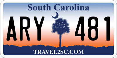 SC license plate ARY481