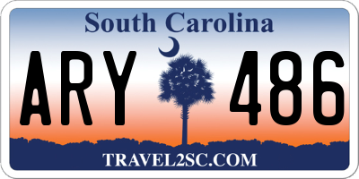 SC license plate ARY486