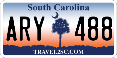 SC license plate ARY488