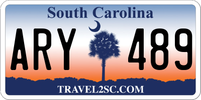 SC license plate ARY489