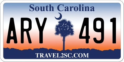 SC license plate ARY491