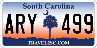 SC license plate ARY499