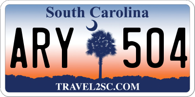 SC license plate ARY504