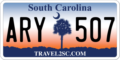 SC license plate ARY507