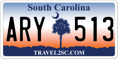 SC license plate ARY513