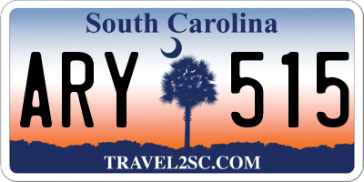 SC license plate ARY515