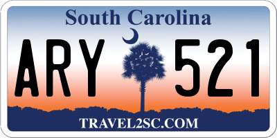 SC license plate ARY521