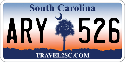 SC license plate ARY526