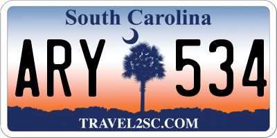 SC license plate ARY534