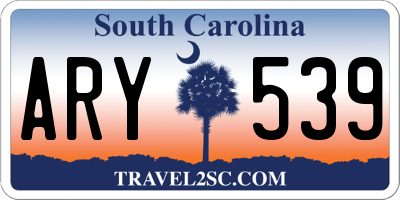 SC license plate ARY539