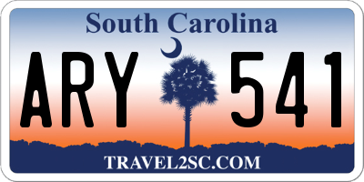 SC license plate ARY541
