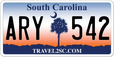 SC license plate ARY542