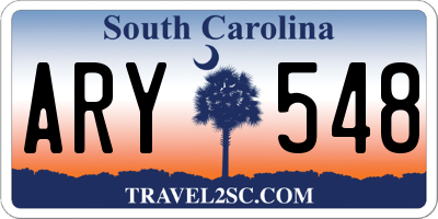 SC license plate ARY548