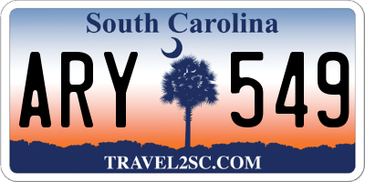 SC license plate ARY549
