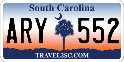 SC license plate ARY552