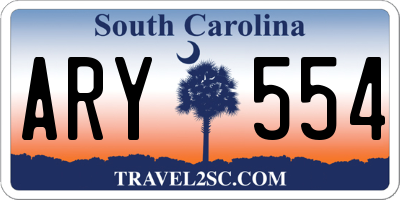 SC license plate ARY554