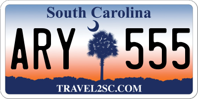 SC license plate ARY555