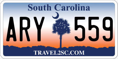SC license plate ARY559
