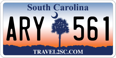 SC license plate ARY561