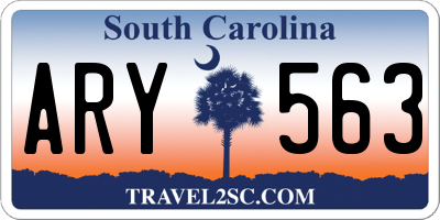 SC license plate ARY563