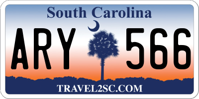 SC license plate ARY566