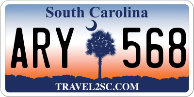 SC license plate ARY568