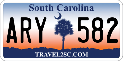 SC license plate ARY582
