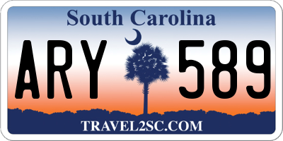 SC license plate ARY589