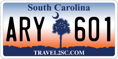 SC license plate ARY601