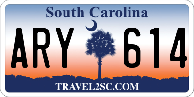 SC license plate ARY614