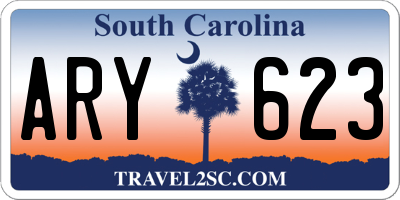SC license plate ARY623