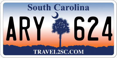 SC license plate ARY624