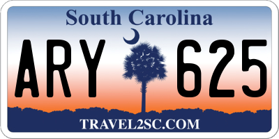 SC license plate ARY625