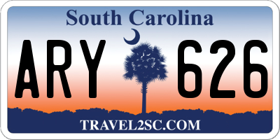 SC license plate ARY626