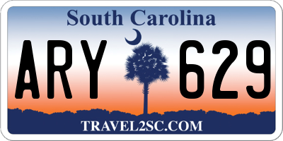 SC license plate ARY629