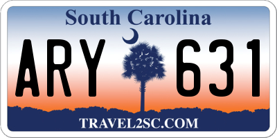 SC license plate ARY631