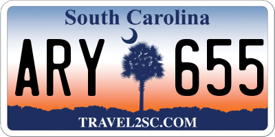 SC license plate ARY655